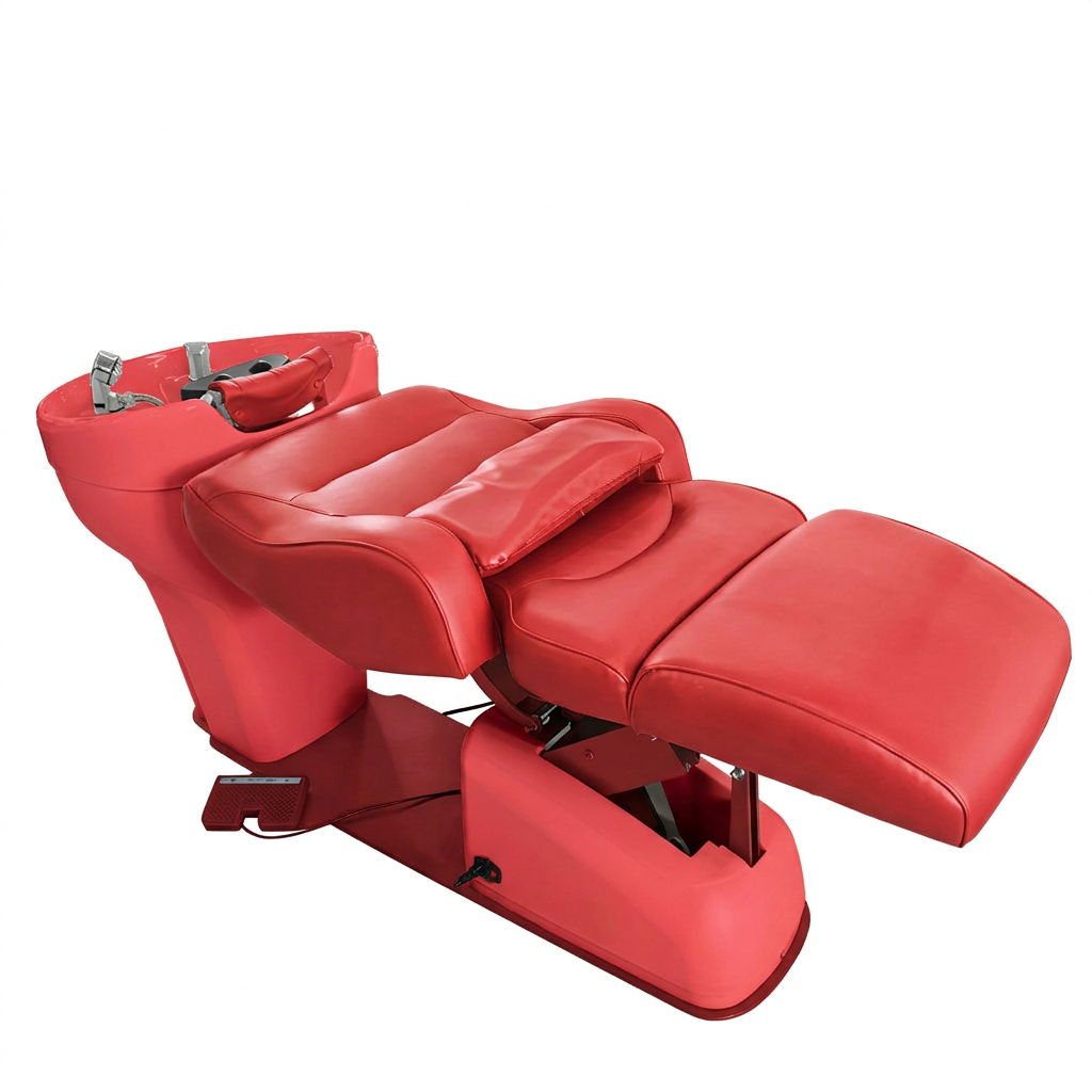 Salon Backwash Shampoo Chair with Sink Unit for Hair Washing DN0080_Electric Shampoo Chairs