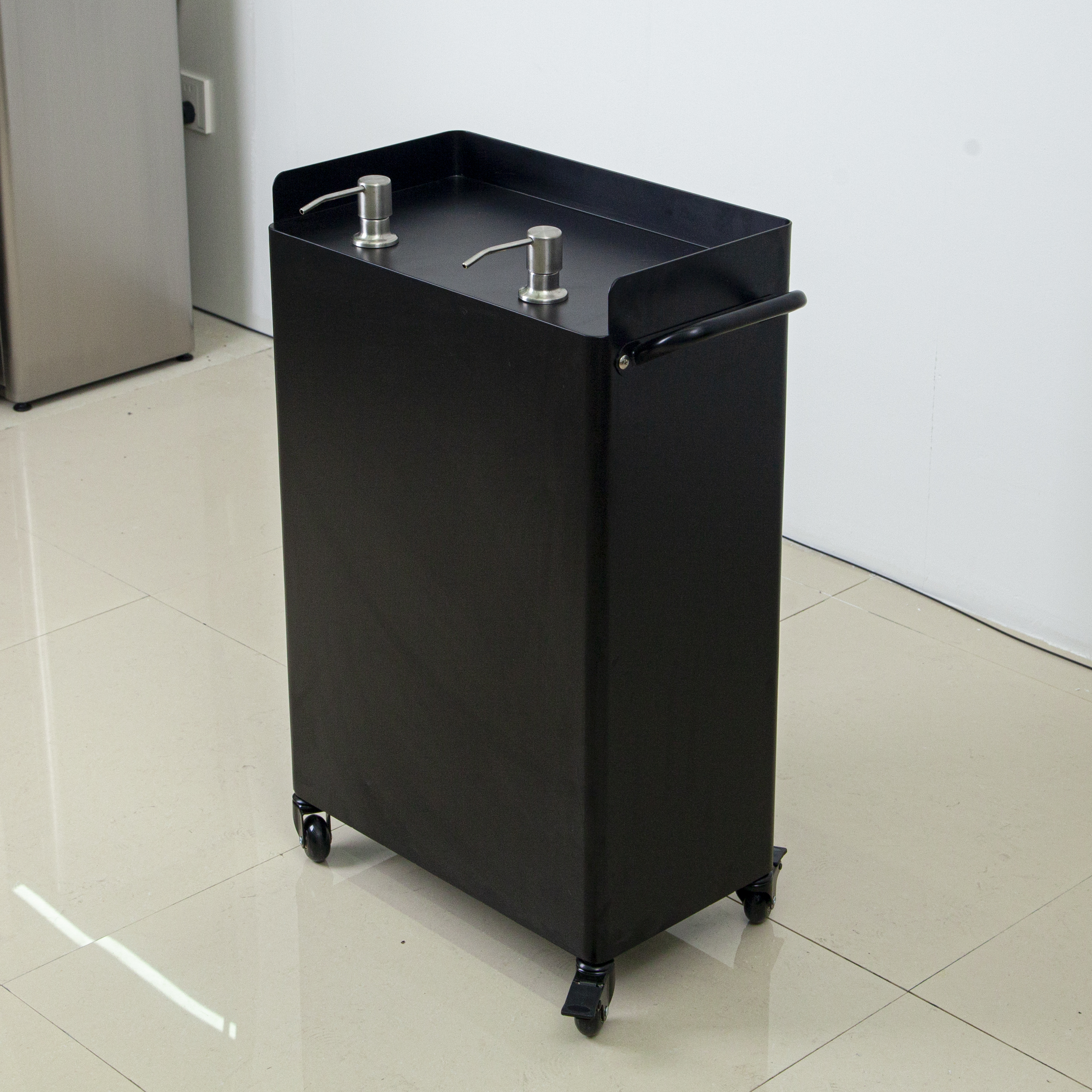 Sanitizer Dispenser Trolley Cart for Salon Hygiene Use DN0246_Salon Utility Tools