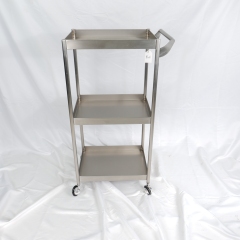 3 Layer Stainless Steel Salon Storage Trolley Cart for Beauty Salon DN0195_Salon Trolleys