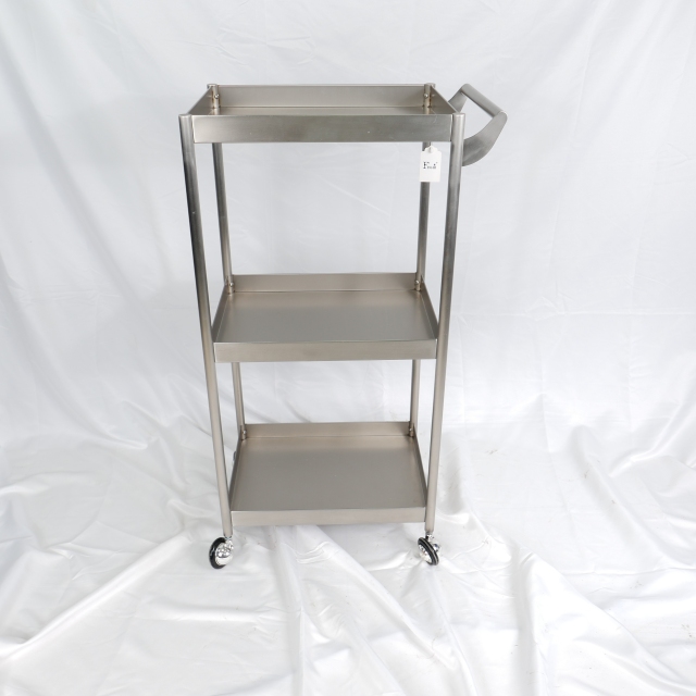 3 Layer Stainless Steel Salon Storage Trolley Cart for Beauty Salon DN0195_Salon Trolleys