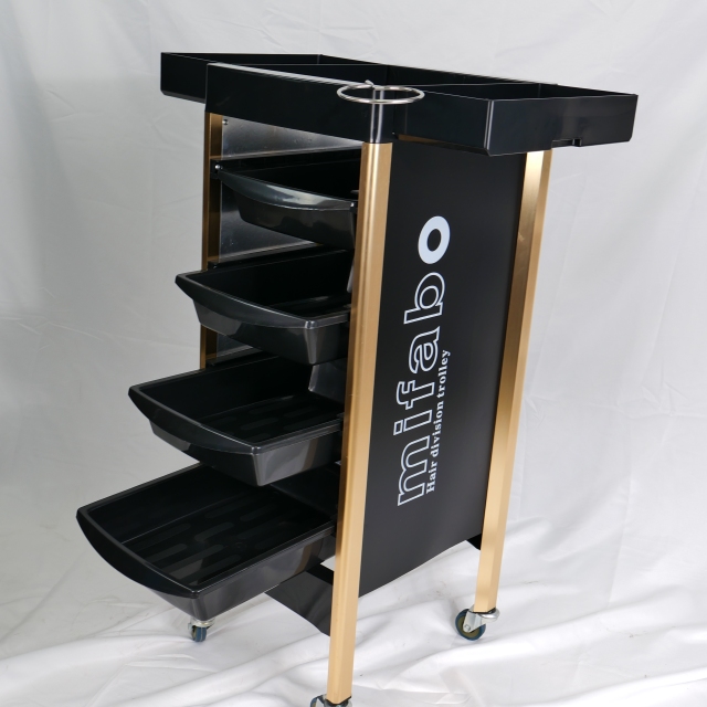 5 Drawer Metal Salon Trolley Cart for Beauty Salon Use DN0196_Salon Trolleys