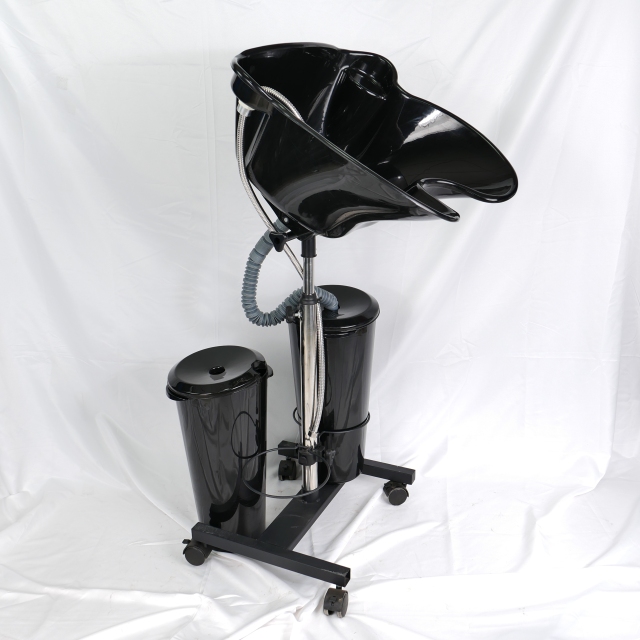 Mobile Adjustable Shampoo Basin with Stainless Steel Frame for Salon Use DN0166_Shampoo Sinks