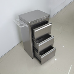 Adjustable Stainless Steel Nail Salon Storage Cabinet for Beauty Use DN0252_Storage Cabinets