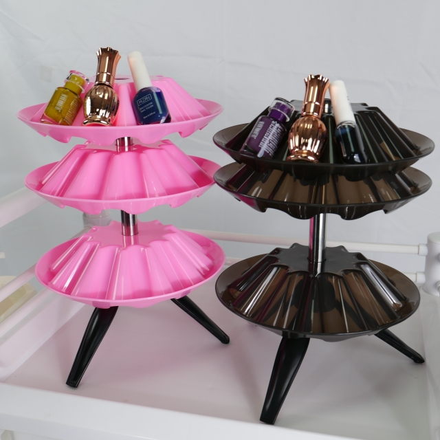 360° Rotating Nail Polish Desktop Display Rack 3-Layer for Salon Use DN0137_Desktop Racks