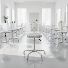 Hydraulic Technician Chair with Adjustable Height and Stool Base for Salon Use DN0220_Technician Chairs