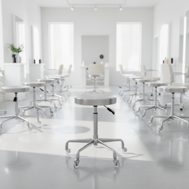 Hydraulic Technician Chair with Adjustable Height and Stool Base for Salon Use DN0220_Technician Chairs