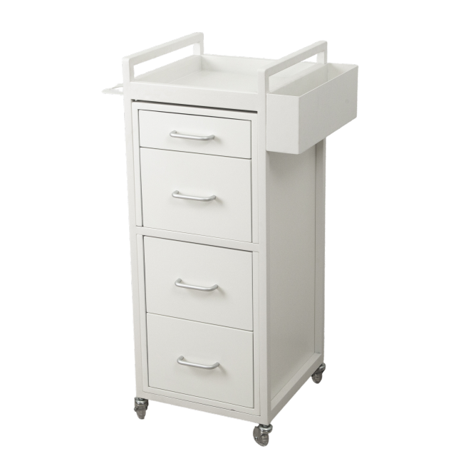 Adjustable Height Metal Salon Color Trolley Cart for Hair Salon DN0255_Salon Trolleys
