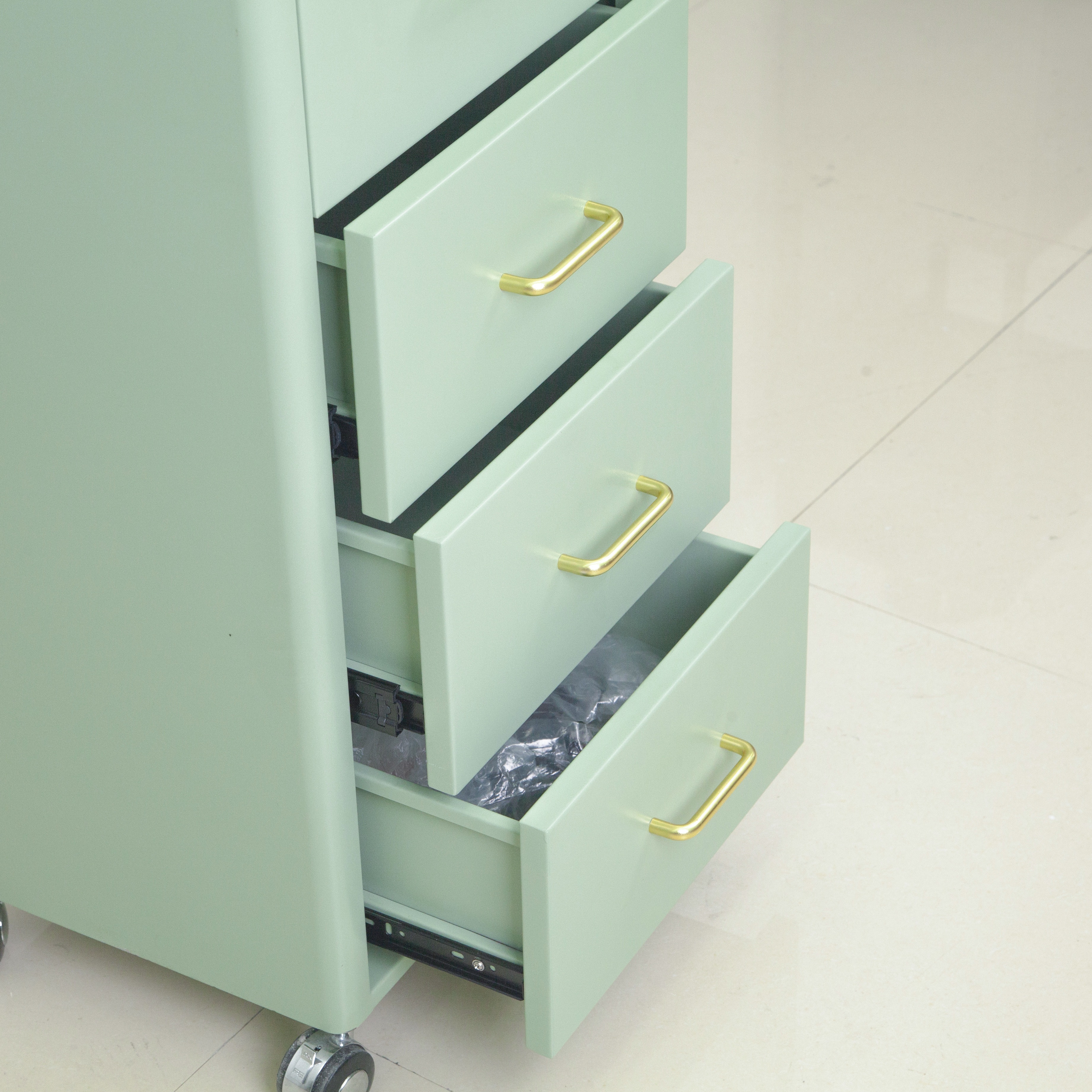 4 Wheel Rolling Salon Storage Cabinet Trolley for Beauty Salon Use DN0249_Salon Trolleys