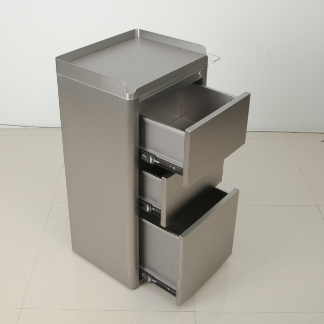 Stainless Steel Salon Storage Trolley Cabinet for Hair Salon DN0251_Storage Cabinets