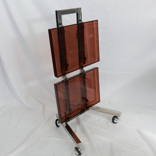 2 Tier Foldable Salon Trolley Cart for Hair Salon Use DN0192_Salon Trolleys
