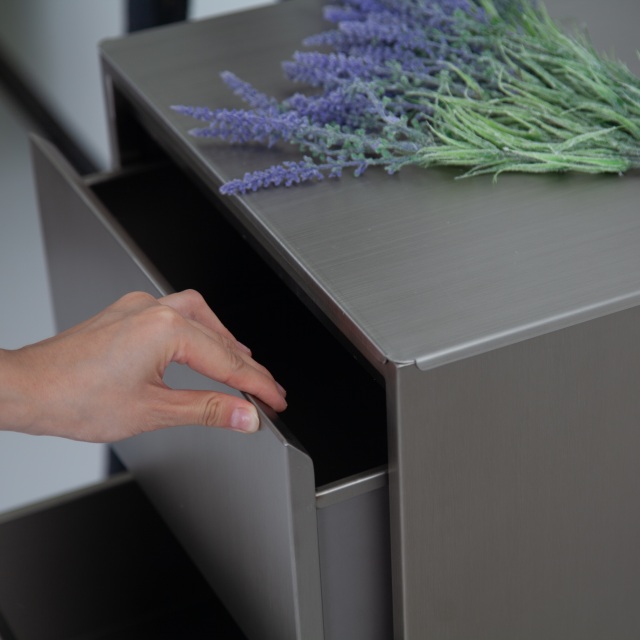 Stainless Steel Salon Storage Cabinet with Drawers for Beauty Salon DN0187_Storage Cabinets