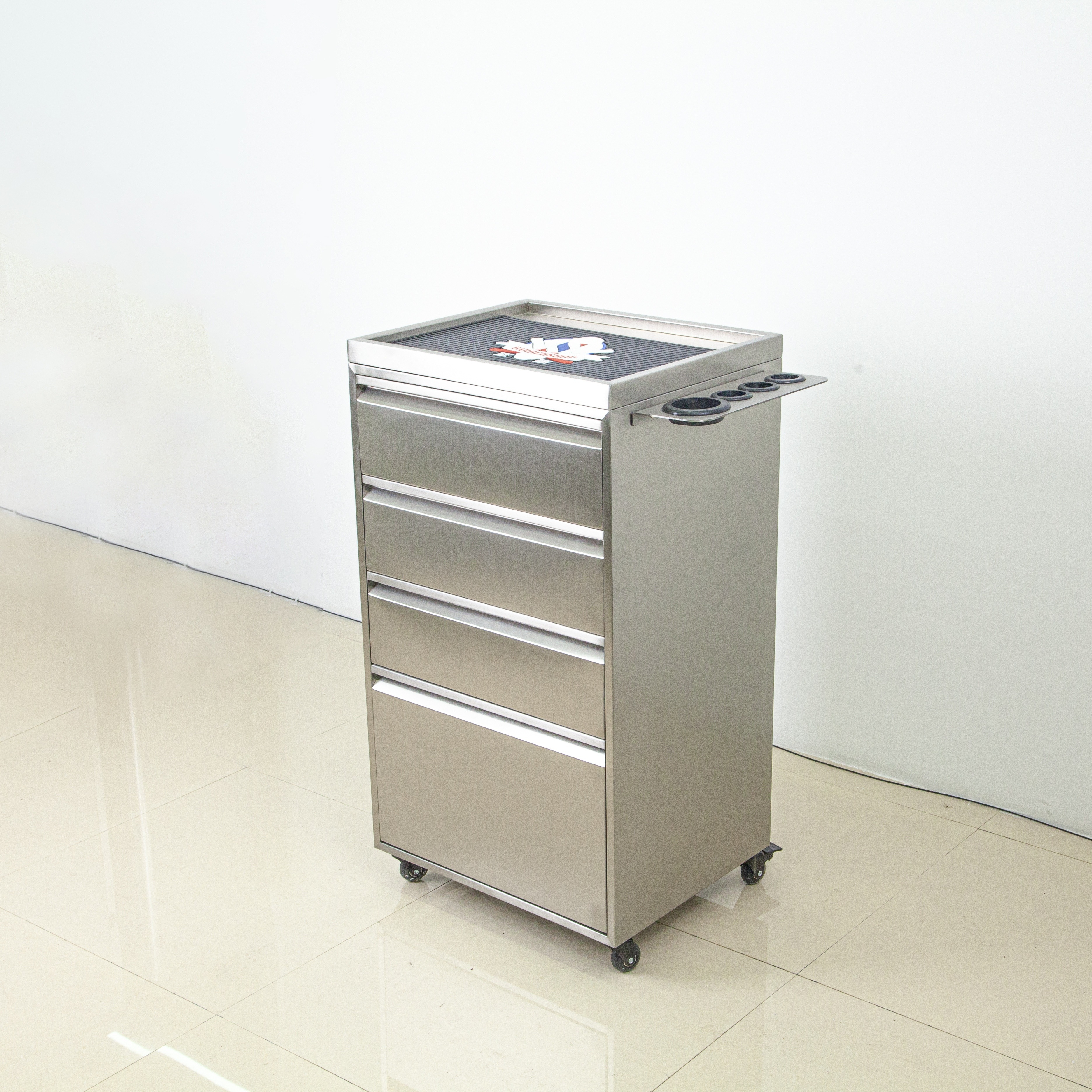 Stainless Steel Salon Trolley with Drawer Storage for Hair Salon Use DN0256_Salon Trolleys