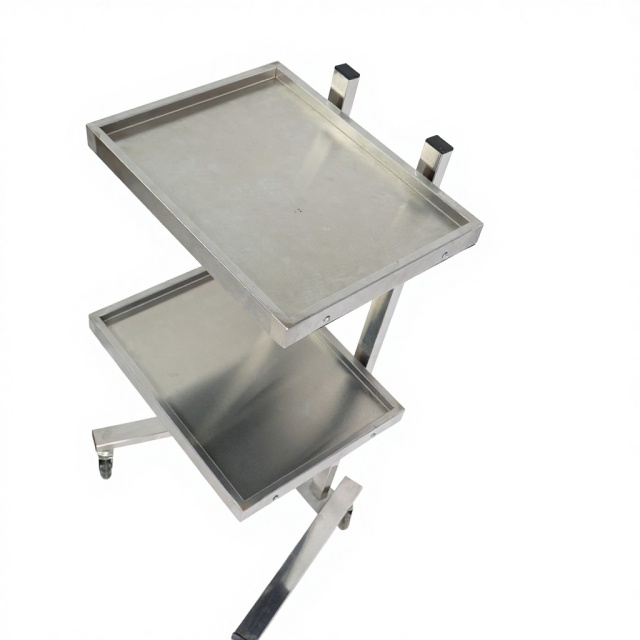 Double Layer Salon Utility Trolley Cart with Wheels for Beauty Salon DN0190_Salon Trolleys