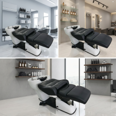 Salon Backwash Shampoo Chair with Sink Unit for Hair Washing DN0080_Electric Shampoo Chairs