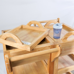 Solid Wood Salon Trolley Cart with Wheels for Beauty Salon Use DN0168_Salon Trolleys