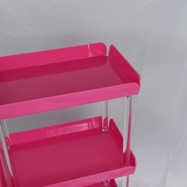 Pink Metal Salon Work Trolley Cart for Beauty Salon Use DN0198_Salon Trolleys