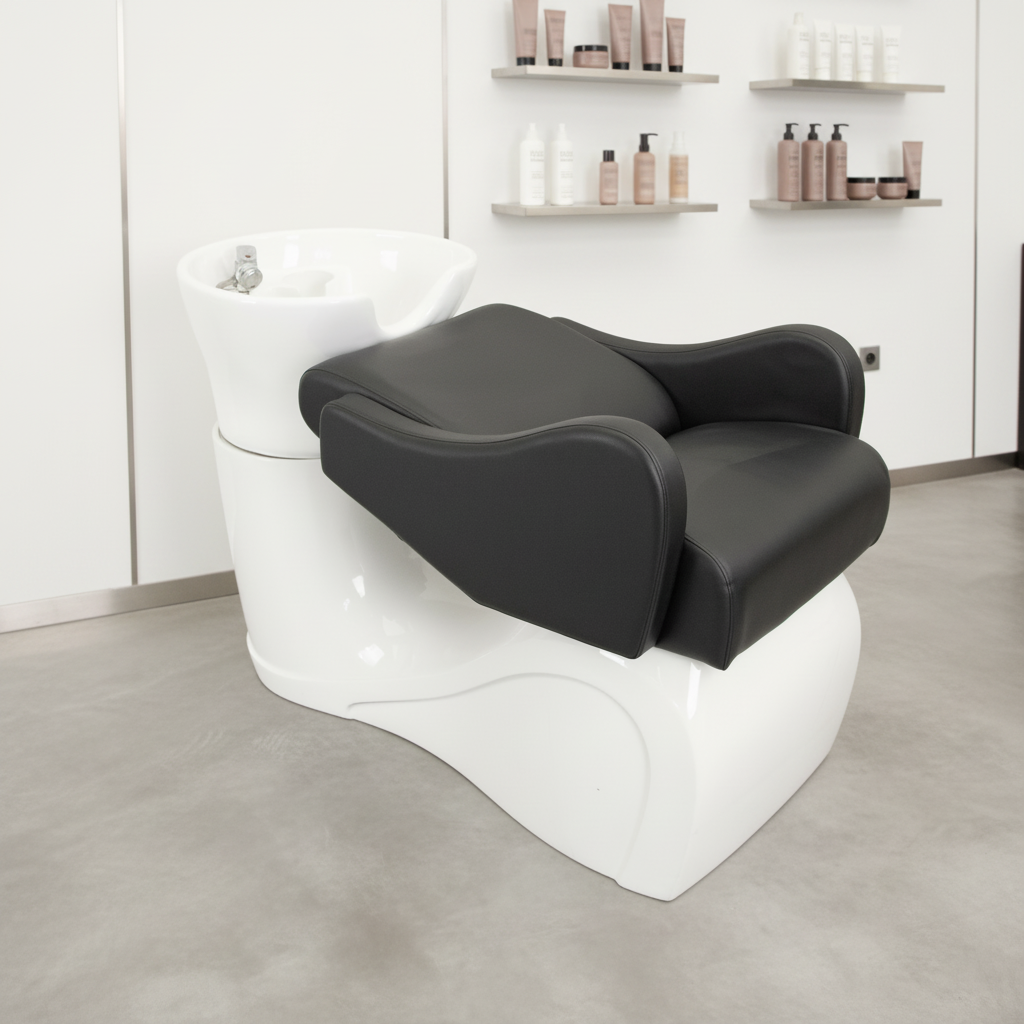 Basic Shampoo Chair with Fiberglass Basin and Adjustable Footrest DN0062_Basic Shampoo Chairs