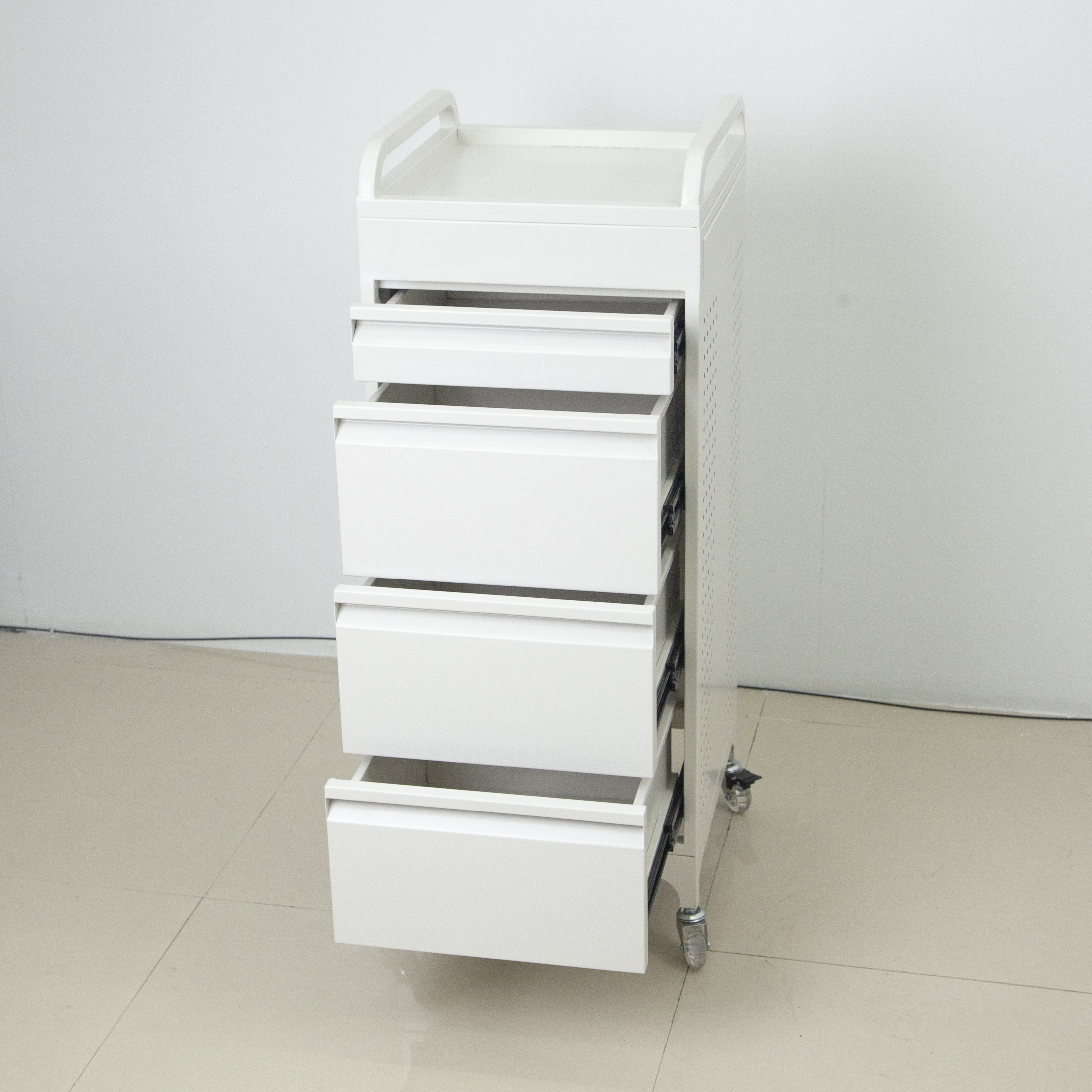 Metal Salon Tool Cabinet Trolley for Hair and Beauty Salon Use DN0250_Salon Trolleys