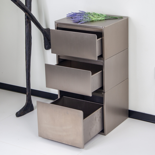 Stainless Steel Salon Storage Cabinet with Drawers for Beauty Salon DN0187_Storage Cabinets