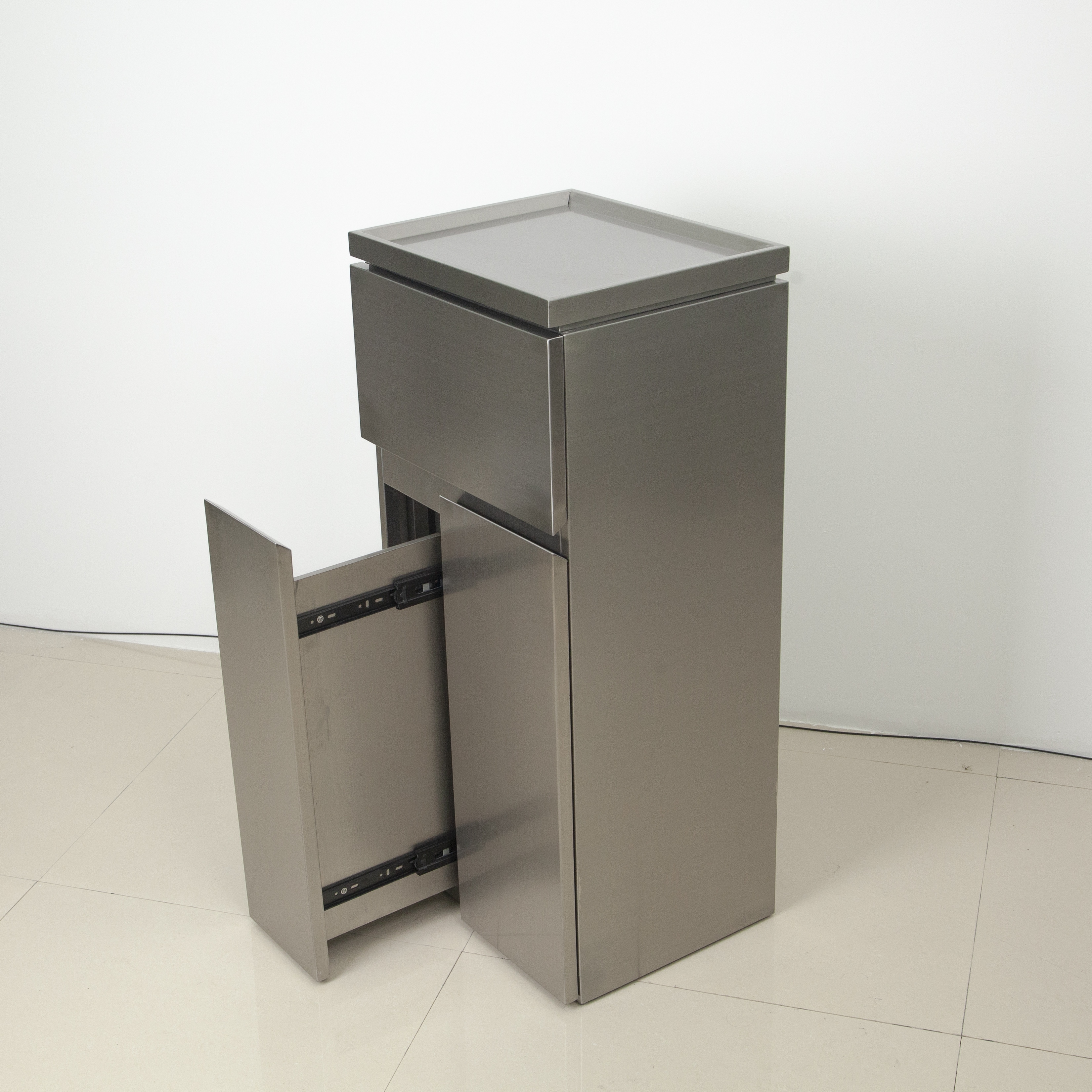 Stainless Steel Nail Salon Storage Cabinet Trolley for Beauty Use DN0248_Storage Cabinets