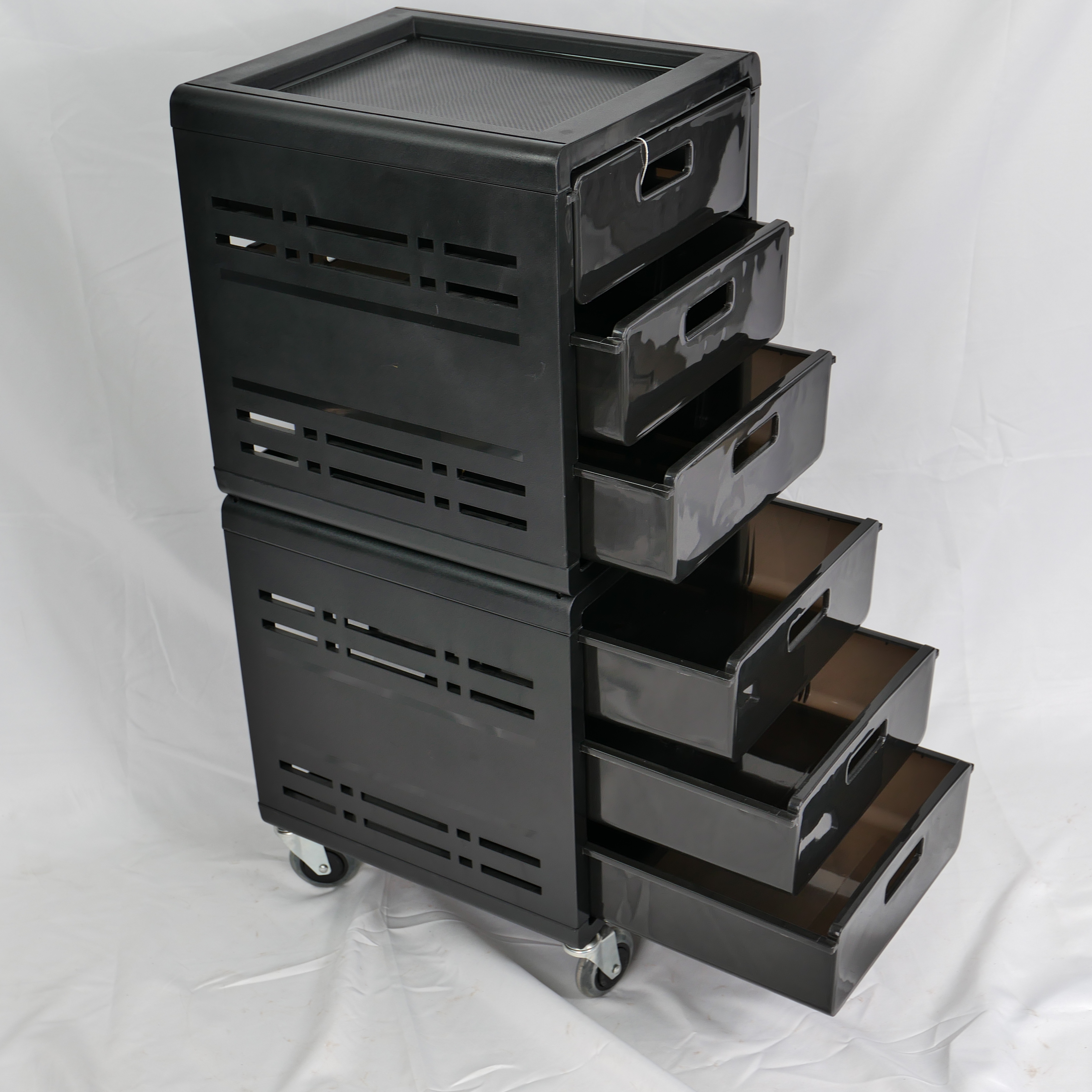 Lightweight Plastic Salon Storage Trolley Cart for Hair Salon Use DN0201_Salon Trolleys