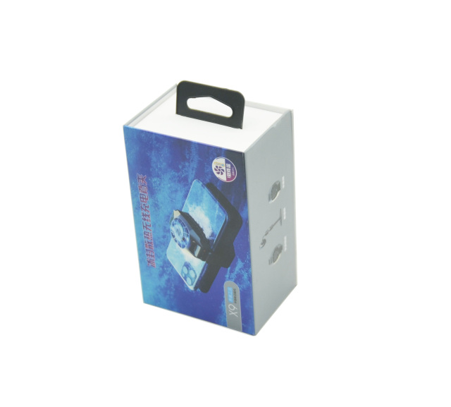 Magnetic packaging box with hooks