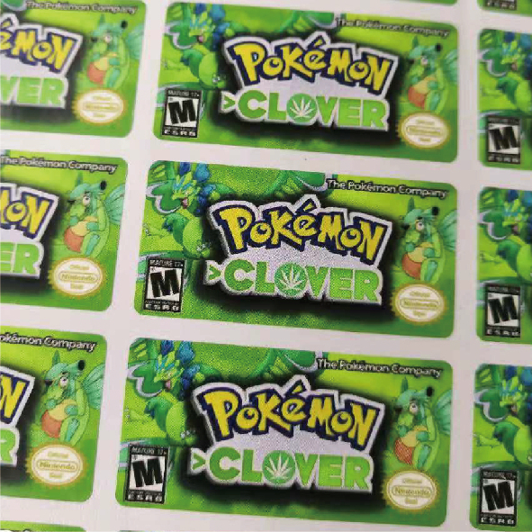 Transparent adhesive colored stickers