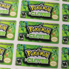 Transparent adhesive colored stickers