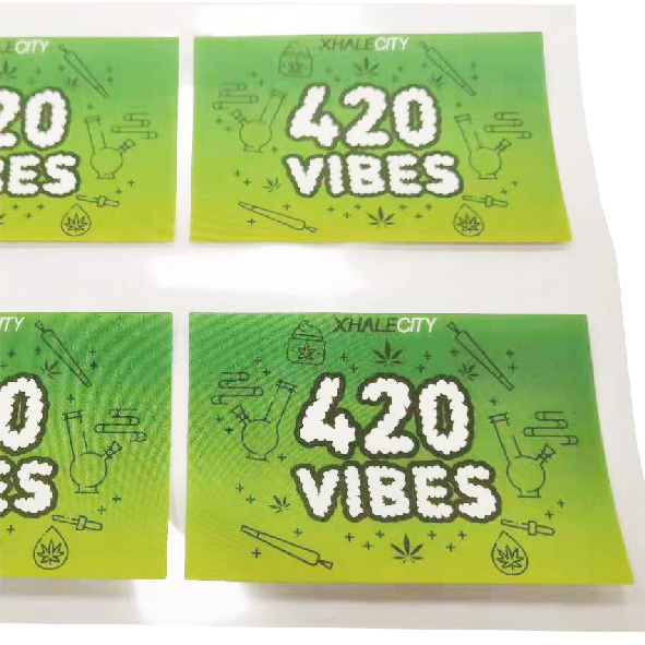 Transparent adhesive colored stickers