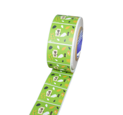 Multiple material adhesive stickers