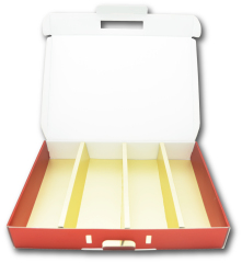 Golden paper card corrugated cardboard box