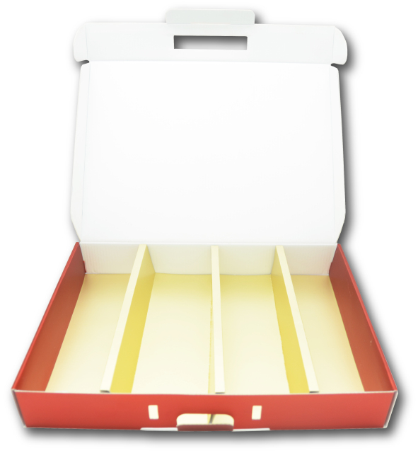 Golden paper card corrugated cardboard box