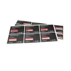 Transparent frosted PC color printed adhesive sticker
