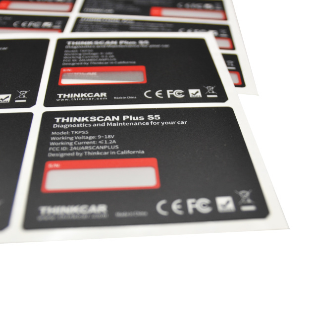 Transparent frosted PC color printed adhesive sticker