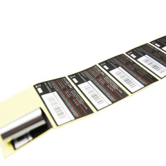 Serial number matte silver dragon adhesive sticker