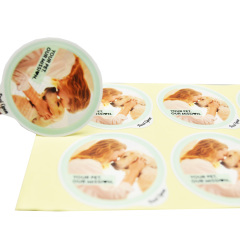 Copperplate paper colored adhesive sticker