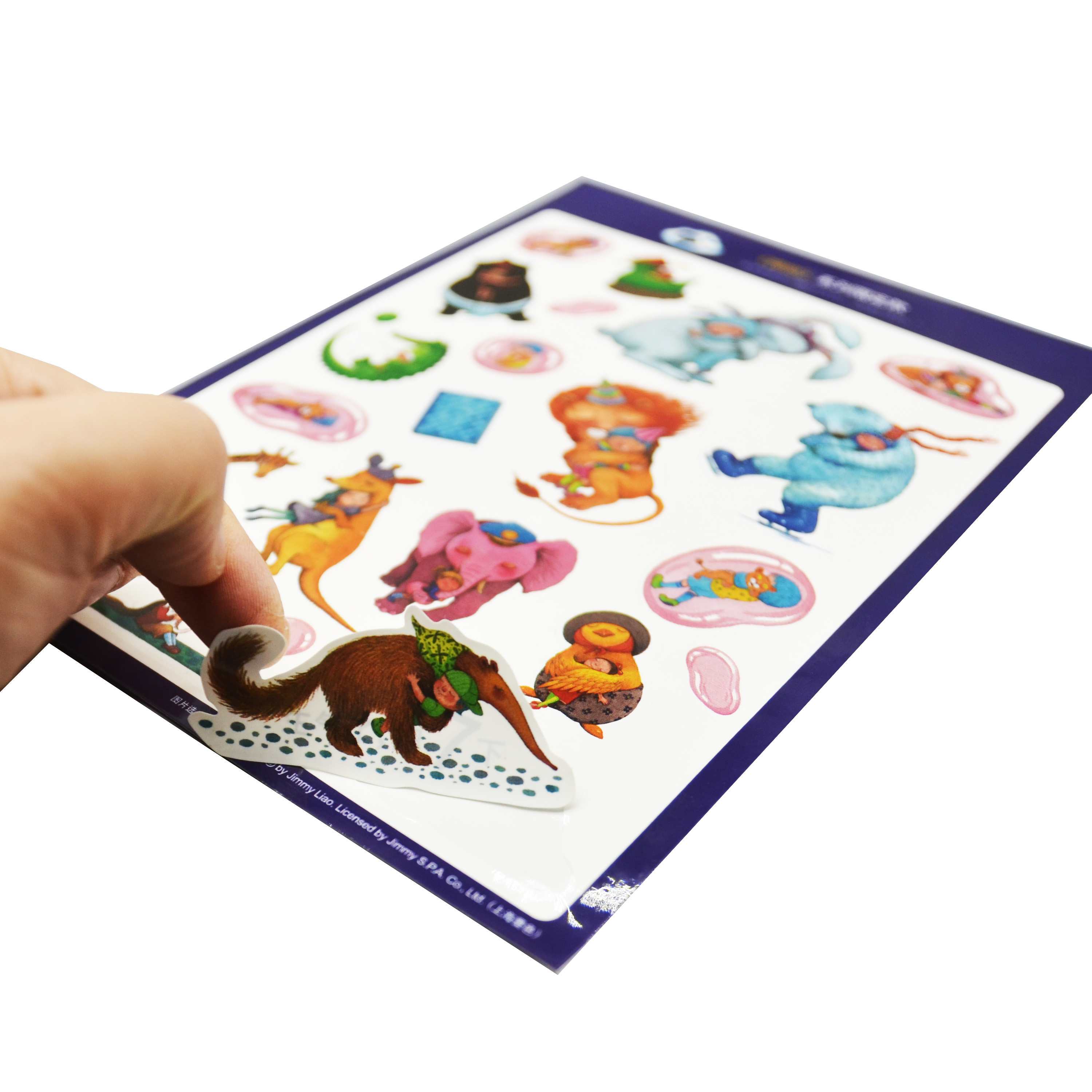 Copperplate paper colored adhesive sticker