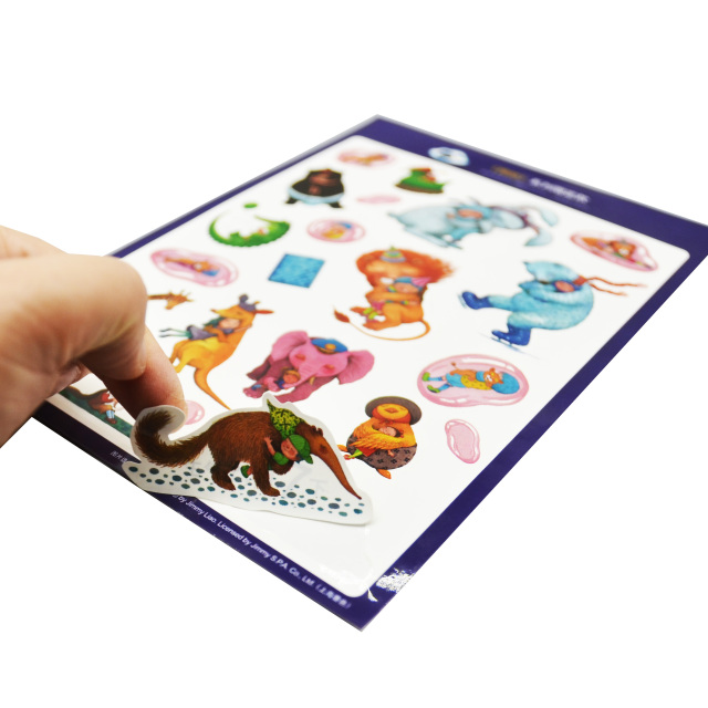 Copperplate paper colored adhesive sticker