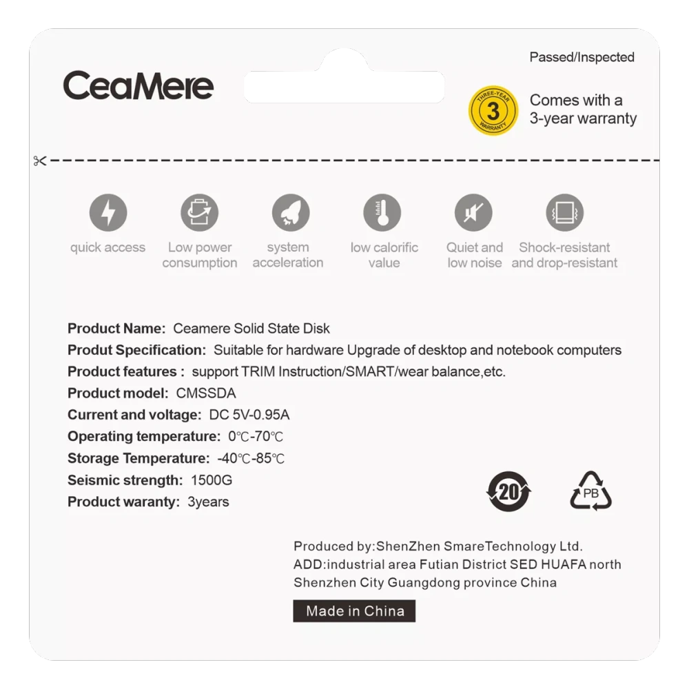 CeaMere / OEM SSD | Solid State Disk | Computer Hardware | SATA 2.5