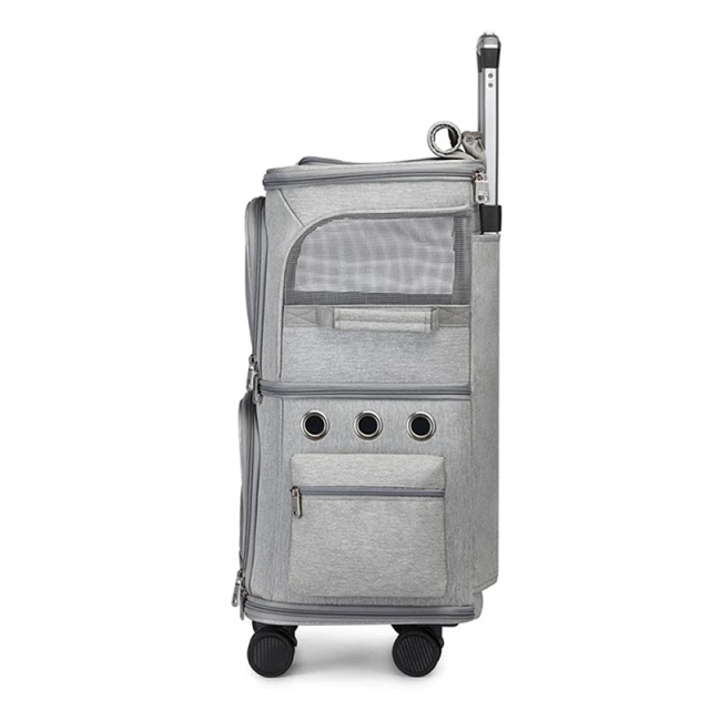 Double-Decker Pet Rolling Carrier