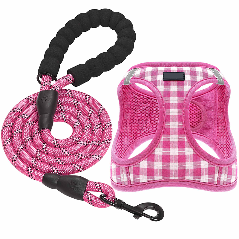 Cotton Small Pet Harness and Leash Set