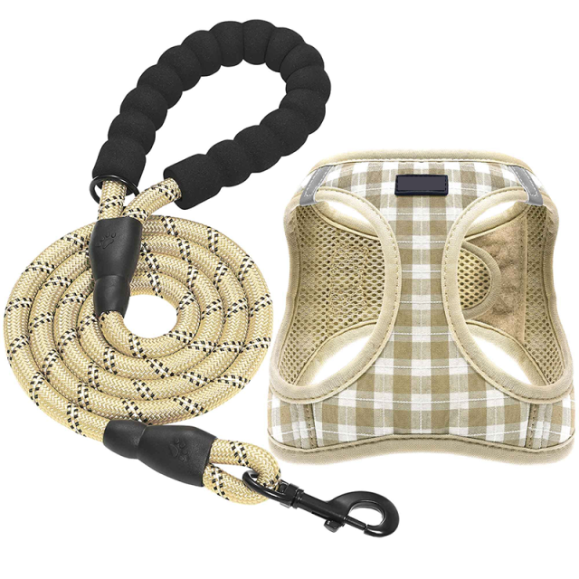 Cotton Small Pet Harness and Leash Set