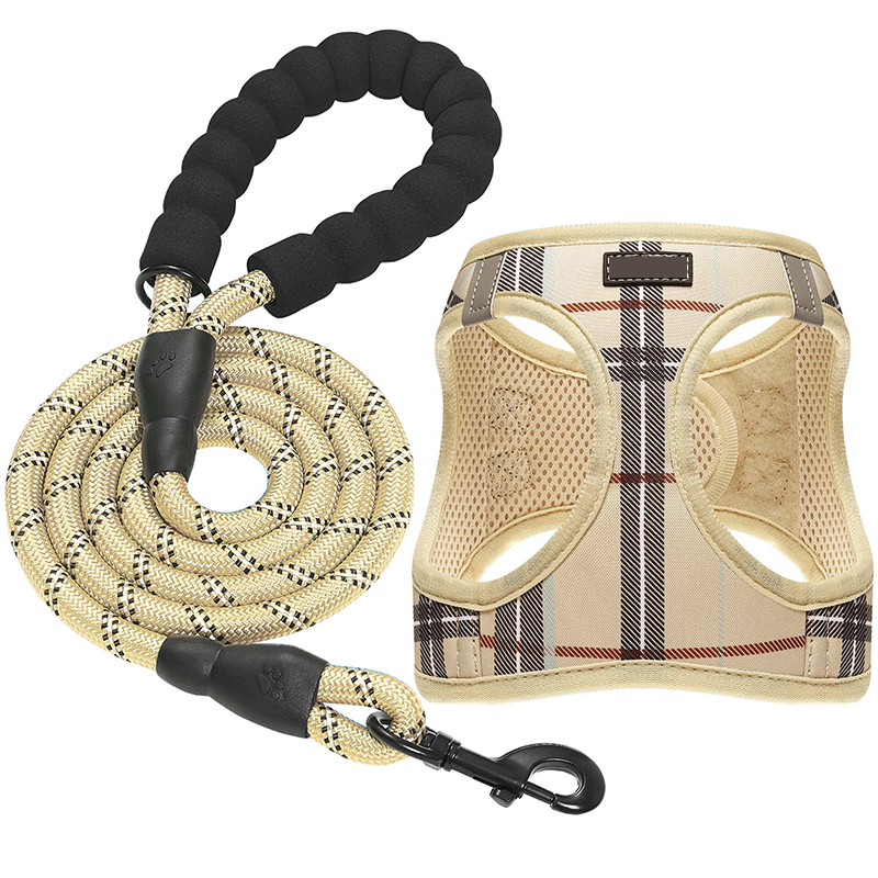 Cotton Small Pet Harness and Leash Set