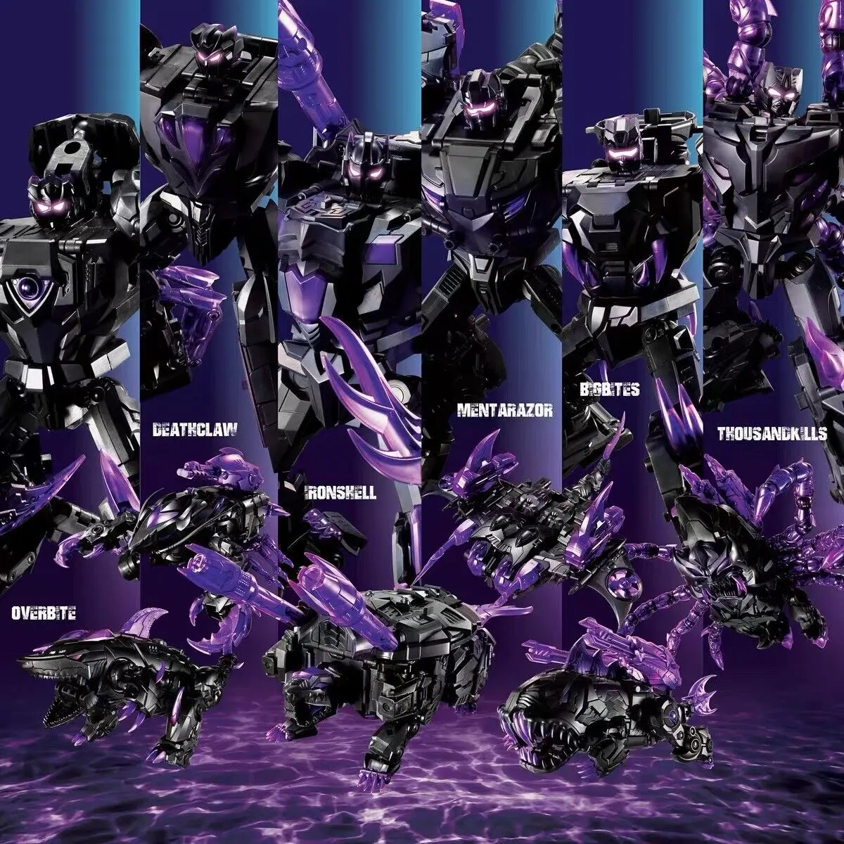 New TFC Toys P01N-06N Poseidon Set of 6 Noir Figures Limited Edition Transformable Toy Combine Model