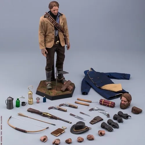 In Stock New LIMTOYS LIM008 1/6 Scale Western Cowboy Arthur Collectible Action Figure 12'' Male Soldier with 2 Heads