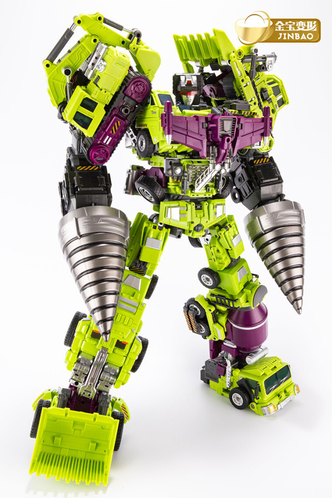 Jinbao Transformation Oversized Devastator Gravity Builder With UPGRADE KIT