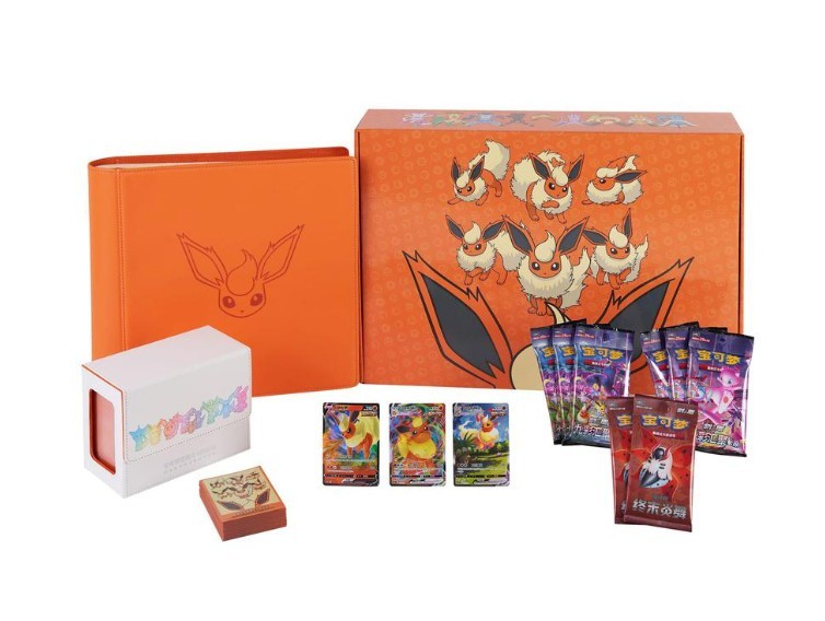 Set of 3 Boxes Pokemon TCG S-Chinese Eevee GX Gift Box Vaporeon Jolteon Flareon
