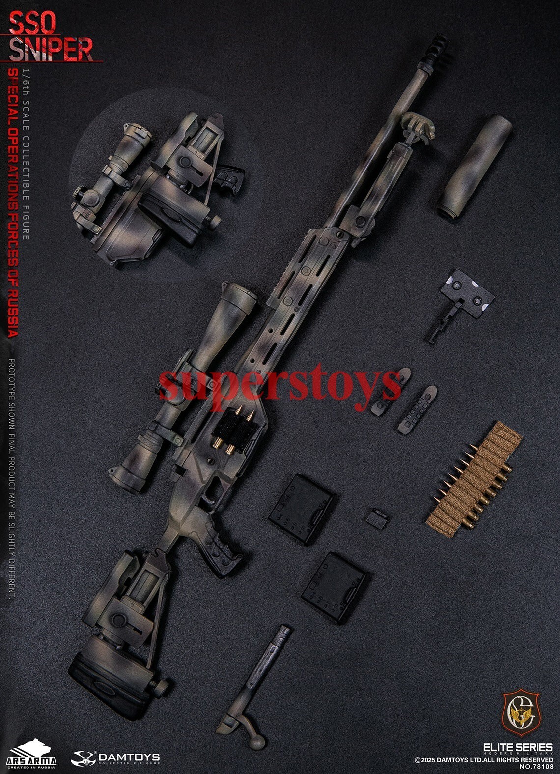 Presale DAMTOYS 78108 1/6 Special Operations Forces of Russia SSO Sniper Model