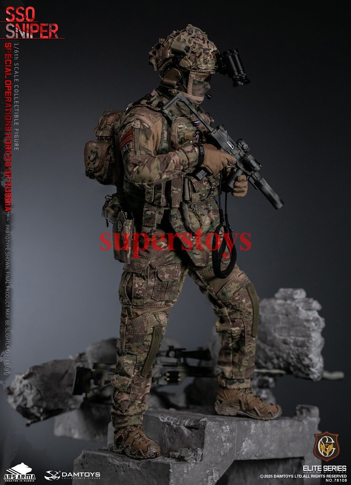 Presale DAMTOYS 78108 1/6 Special Operations Forces of Russia SSO Sniper Model