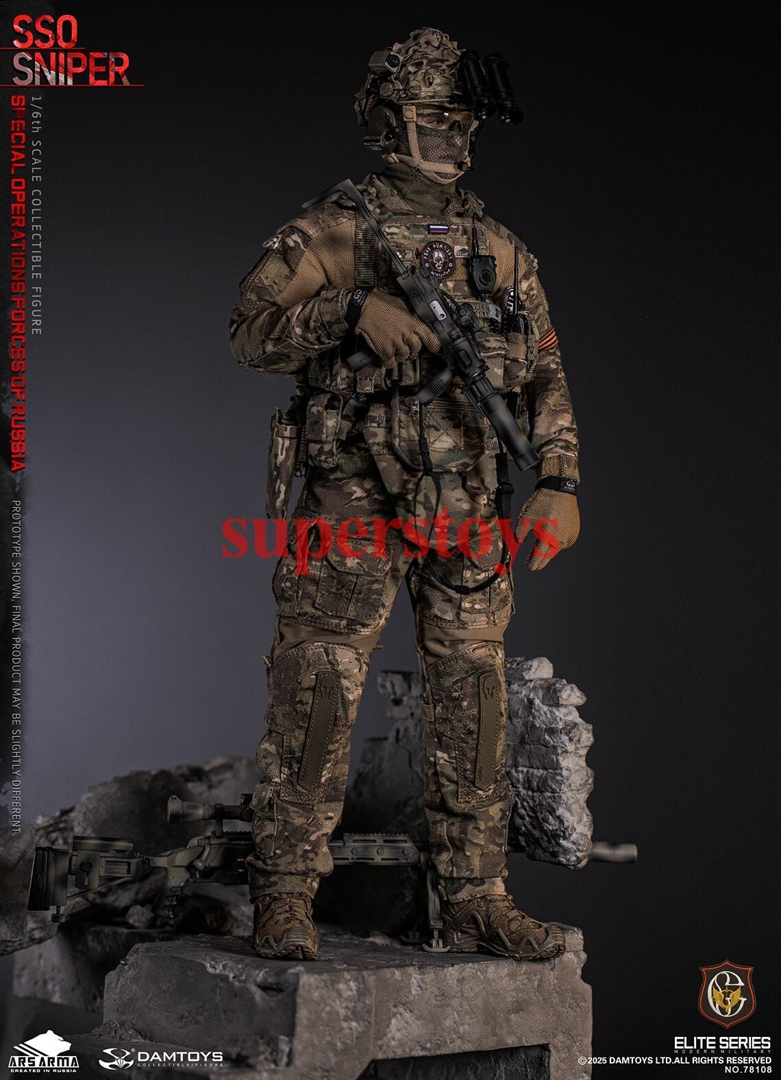 Presale DAMTOYS 78108 1/6 Special Operations Forces of Russia SSO Sniper Model